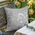 thumbnail image 6 of Throw Pillow Covers, Grey Spring Floral 16x16 Pillow Covers for Couch/Sofa/Bed, Elegant Pastoral Flowers Decorative Square Linen Cushion Pillowcase for Home Decor, 6 of 9