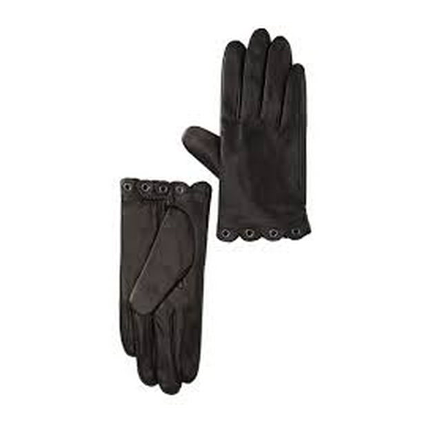 KATE SPADE - Grommet Scallop Leather Gloves - Women's Size XL 