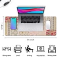 thumbnail image 5 of Long Mouse Pads for Desk,Pioneer Flower Floral Print Pattern Desk Mats on Top Of Desks, Desk Mouse Pad Extra Large with 3mm Non-Slip Base and Stitched Edge for Gaming,Office,Work,Home 31.5"x11.8", 5 of 6