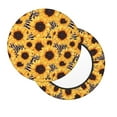 thumbnail image 2 of Disketp Artistic Zebra Print Sunflower Funda Redonda para Taburete, Funda de Cojín para Silla de Bar Suave y Elástica-12 inch, 2 of 7