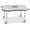 Gray/Blue, variant on Four Leaf Activity Table, A-height - Freckled Gray/Gray/Gray