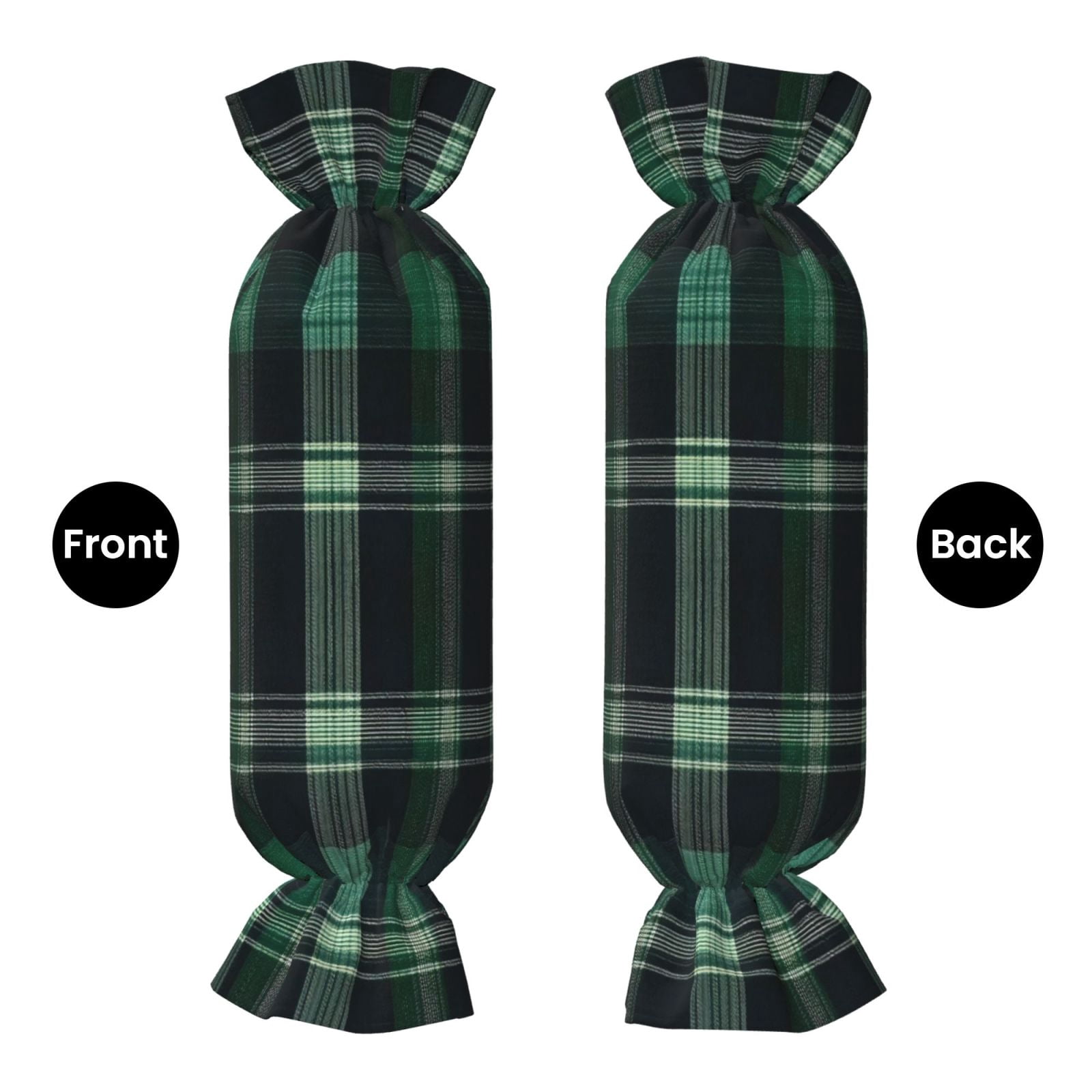 Candy Throw Pillow Travel Cervical Pillow Cylindrical Neck Body Cushion With Insert For Bed Couch Home Decor 9.8x24.4in Green Buffalo Plaid Check Tartan Scotland_1