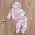 thumbnail image 3 of 2Pcs Bébé Filles Cravate Teinture à Manches Longues Top + Pantalon Long Costume de Sport, 3 of 7