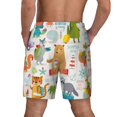 thumbnail image 2 of Lsque Mens Swim Trunks Travel Animals Pattern - Bathing Suit Compression Liner - Beach Swim Shorts Swimwear - (S-3XL) - Stretch Quick Dry -Small, 2 of 9