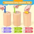 thumbnail image 4 of Wooden Montessori Baby Toddler Toys: 3 in 1 Learning Fine Motor Skills Toys, Educational Color Sorting Sensory Toys for 1-3 Toddlers, Boys Girls Toys Gifts, 4 of 7