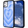thumbnail image 1 of HTOOQ Brown Love Heart Coffee Latte Printed Cases for iPhone XR，Shockproof Soft Silicone Hard Back Scratch Resistant Girly Cartoon Protective Cover Abstract Painting Art Design Case, 1 of 6