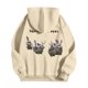 thumbnail image 3 of WILLBEST Sudaderas Deportivas para Hombre, Suéter con Capucha y Bolsillo De Manga Larga para Otoño e Invierno, con Estampado De Conejo Divertido De Color Sólido para Hombre y Mujer Chica, 3 of 5
