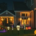 thumbnail image 6 of Halloween Solar Skeleton Hand Candle Stakes - Battery Operated Lighted Pathway Decor with Timer, Waterproof Outdoor/Indoor Spooky Party Lighting, 6 of 6