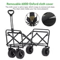 thumbnail image 6 of Collapsible Wagon Cart, Heavy Duty Folding Wagon with 8" All-Terrain Wheels, Portable Outdoor Utility Wagon with Iron Folding Table top and 4 Plate mats, 6 of 8