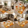 thumbnail image 5 of Area Rugs 5'x7', Orange Pumpkins Fall Carpet Runner Indoor Outdoor Rugs Home Decor Aesthetic, Vintage Sunflower Botanical Thanksgiving Non Slip Mats Washable Accent Rug for Living Room Bedroom, 5 of 8