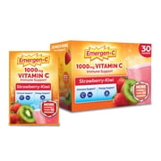 Emergen-C 1000 Mg Vitamin C Powder for Immune Support, Strawberry Kiwi Flavor - 30 Count