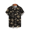 thumbnail image 3 of FRSASU Mens Hawaiian Shirts Summer Beach Graphic Button Down Short Sleeve Tropical Holiday Beach Shirt Black-D, 3 of 6
