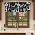 thumbnail image 6 of Eiffel Tower Curtain Valances for Windows, Kitchen Valance Window Treatments Panel 2 Pack, Vintage France Romantic European Paris City Art Rod Pocket Short Curtains for Bathroom Bedroom 42 x 18 Inch, 6 of 8