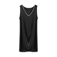 thumbnail image 2 of gljltg Women's Pleated Casual Sleeveless Soft Nighties Sleepwear Loungewear Homewear Elegant U-Neck Nightshirts Baggy Loose Fit Sleep Tee Pyjamas Sale, 2 of 3