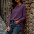 thumbnail image 7 of AloohaidyvioNo Boundaries Womens Long Sleeve Tops Lightweight Basic Tee Fall Soft Crewneck Shirts, 7 of 7