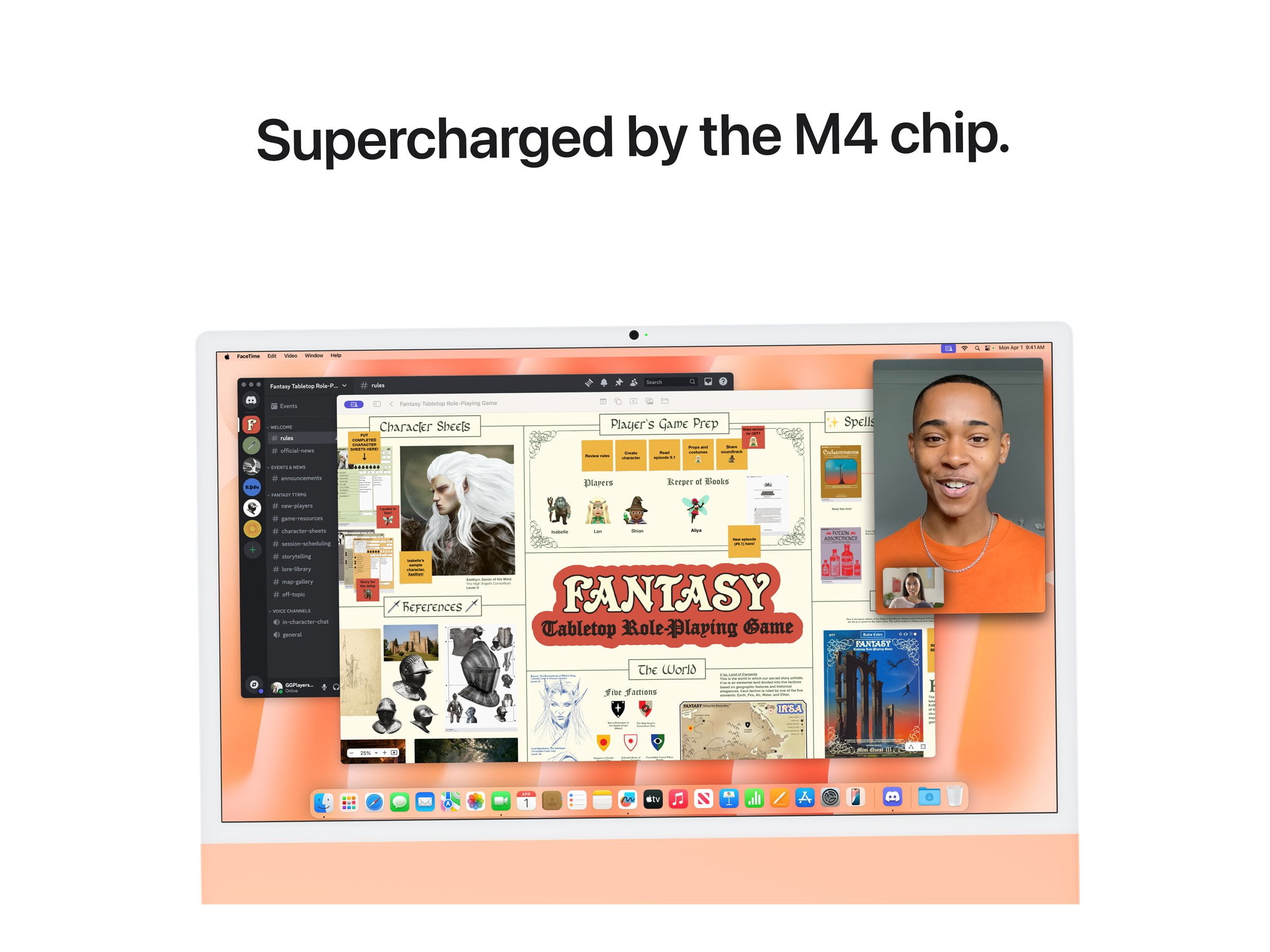 Apple iMac 24" All-In-One Computer, Apple M4, 16GB RAM, 256GB SSD, MacOS Sequoia, MWV83LL/A