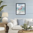 thumbnail image 3 of Stupell Industries Tropical Flamingo At Shore Black Floating Frame Canvas Art, 17 x 21, by The Prints Vibe, 3 of 8