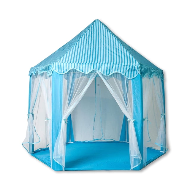 Play Tent Toynk Blue Hexagon Fantasy Castle Princess Kids