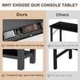 thumbnail image 6 of Kinbor 60" Long Console Table Narrow Sofa Table, Modern Entryway Table with 4 Drawers & Storage Shelf, Black, 6 of 10