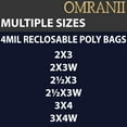 thumbnail image 7 of OMRANII Reclosable Poly Bags, 4 Mil Clear Plastic with Resealable Lock Seal, 2x3", 100 Count, 7 of 7