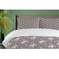 thumbnail image 4 of Ambesonne Pink Floral Duvet Cover Sets, Creative Bindweed Motif, 2-King, Blush Champagne, 4 of 7