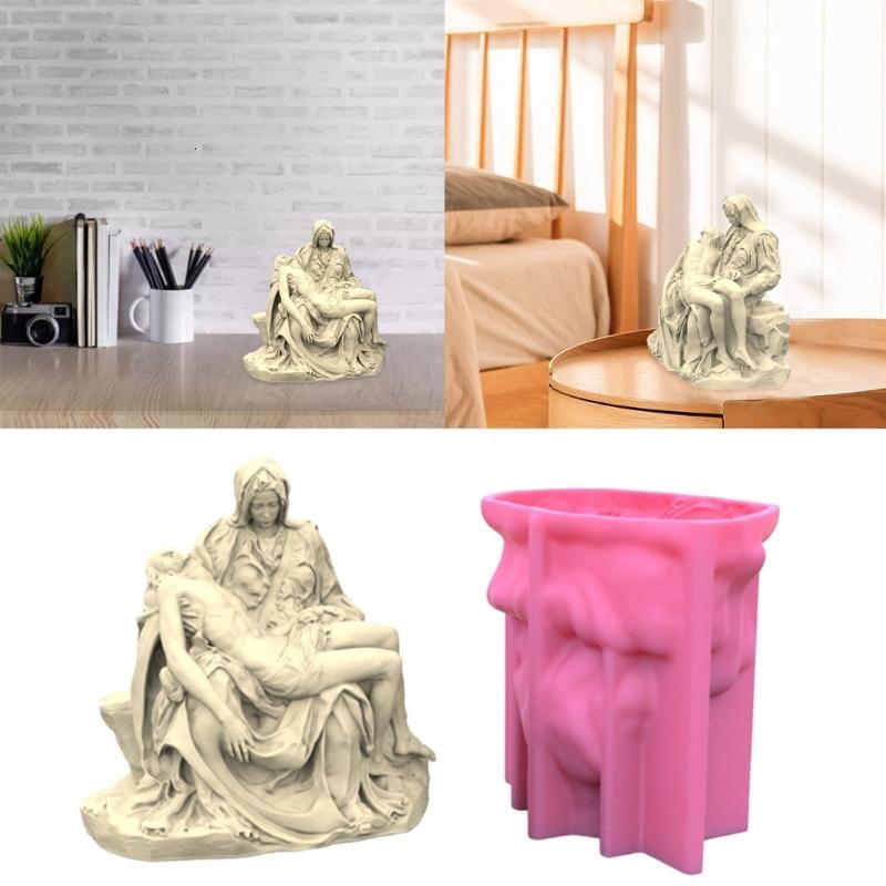 3D Statue Mold Silicone Pieta Silicone Candle Making Mold Gypsum Candle Mold