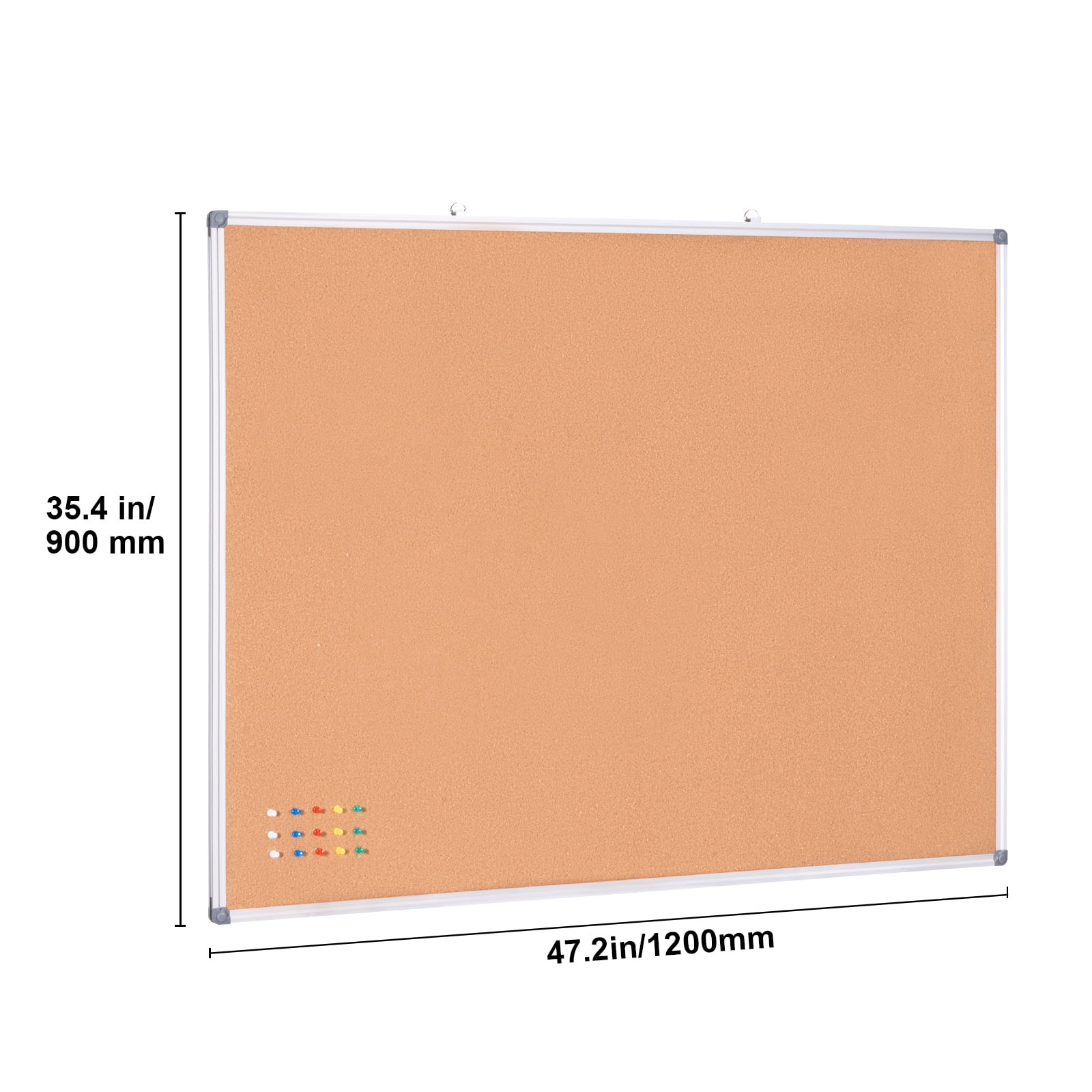 KFFKFF 48"x36" Expansive Cork Board - Bulletin Board for Wall Mounting - Ideal for Educational Institutions, Residences, Workplaces