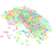 BESTYASH 500pcs Outdoor Rocks Garden Pebbles Multi Colored Resin for Nighttime Decoration