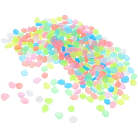 BESTYASH 500pcs Outdoor Rocks Garden Pebbles Multi Colored Resin for Nighttime Decoration