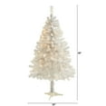 thumbnail image 2 of HomeStock  5Ft. Pre-lit Snowy White Christmas Tree with 350 Bendable Branches and 150 Clear LED Lights, 2 of 6
