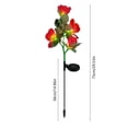 thumbnail image 3 of Red Plastic Solar Simulation Rose Light Garden Stake Outdoor Decor 2Pcs 29.53X7.87 Inch Red, 3 of 7