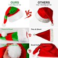 thumbnail image 5 of Gorro de Papá Noel para adultos Gorro de Navidad 1 paquete Papá Noel de Navidad rojo y verde, 5 of 5