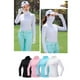 thumbnail image 2 of Camiseta Elástica De Enfriamiento Macarena Para Mujeres Con Máscara De Protección Solar UV Para Deportes De Verano Al Aire Libre De Golf Blanco M, 2 of 5