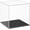 4x4x4 Inch, variant on Acrylic Display Case with Black Base 5x5x5 inch, Clear Square Acrylic Box Cube Small Storage Containers, Fully Assembled Dustproof Plastic Display Box for Collectibles Action Figures