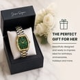 thumbnail image 5 of Jessica Simpson Women’s Two Tone Gold Bracelet Watch, Barrel Dial with Crystal Accents, Analog Quartz Dress Watch, 24mm Case, 5 of 6