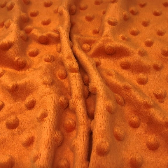 Orange Minky Bubble Solid