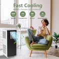 thumbnail image 3 of IdealHouse 8000 BTU Portable Air Conditioner, 4-in-1 AC Unit with Fan, Dehumidifier & Sleep Mode, Remote Control, Baby Lock, Cools Rooms Up to 350 Sq. Ft., Easy Setup, 115V, 3 of 7