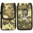 thumbnail image 2 of LUXMO Large Nylon Pouch, with Dual Card Slots,for iPhone 16,Cell Phone Belt Holder for Men, Secure, Stylish Vertical Universal Waist Bag with Easy-Access Belt Clip, Digital Camo, 2 of 8