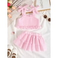 thumbnail image 2 of PureChapter Toddler Girls Striped Straps Crop Top & Layered Ruffle Skirt Set 2-Piece Summer Clothes, 2 of 8