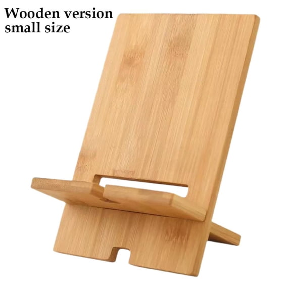 Wooden Cell Phone Stand, Detachable 2-Piece Dock, Natural Wood Tablet Holder for Desk Nightstand Office