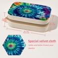 thumbnail image 5 of tie dye Portable Velvet Earring Organizer with Removable Compartment, Necklace Holder, Jewelry Organizer, and Decorative Gift Box, 5 of 7