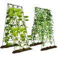 thumbnail image 2 of Slsy Foldable Cucumber Trellis, 2 Pack A-Frame Trellis Outdoor Garden Trellis for Climbing Plants Vegetables Flowers, Steel Plant Support Trellis Plant Climbing Trellis, Black, 2 of 8