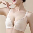 thumbnail image 5 of NIEWTR Front Closure Bras for Women No Underwire Wireless Bra Plus Size Padded Breathable Full Coverage Everyday Bra Bralette(Beige,38AB), 5 of 9