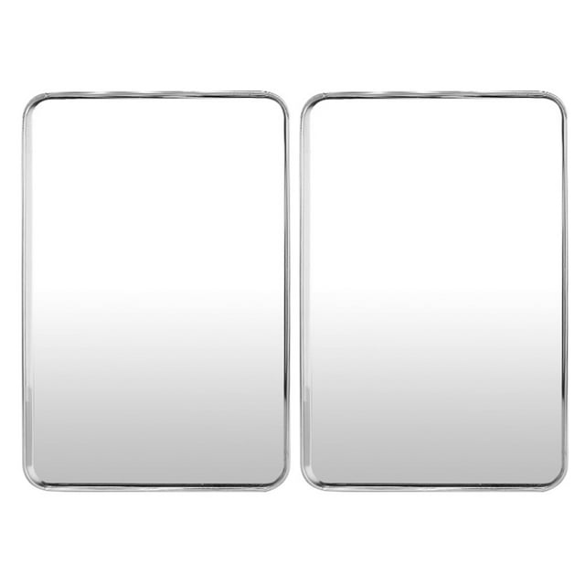 2 bandejas de acero inoxidable para toallas, plato para toallas, bandeja para artículos de tocador, plato de almacenamiento multiusos para el baño del hogar, plateado