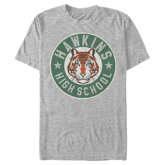 Netflix Men's Stranger Things Hawkins High School Tiger Mascot Graphic T-Shirt