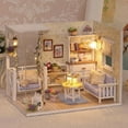 thumbnail image 5 of Miniature House Kit Kitten Diary House with & LED, Doll House Dust Kit with Proof Miniatur Cover, 5 of 9