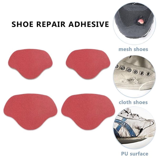 12 parches para zapatos Vamp Repair Sticker Sticky Insole Heel Hole Protector (Rojo)