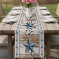 thumbnail image 4 of Texas Star Rustic Table Runner 36 Inches, Country Blue Berry Brown Wooden Plank Bed Runner Dresser Scarves Tabletop for Indoor Outdoor Parties/Ceremony/Banquet, 13"x 36", 4 of 8
