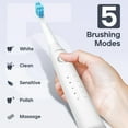 thumbnail image 4 of Seago Sonic Electric Toothbrush For Adult, 8 Brush Heads, 1USB charging cable,40000VPM,White SG958, 4 of 10