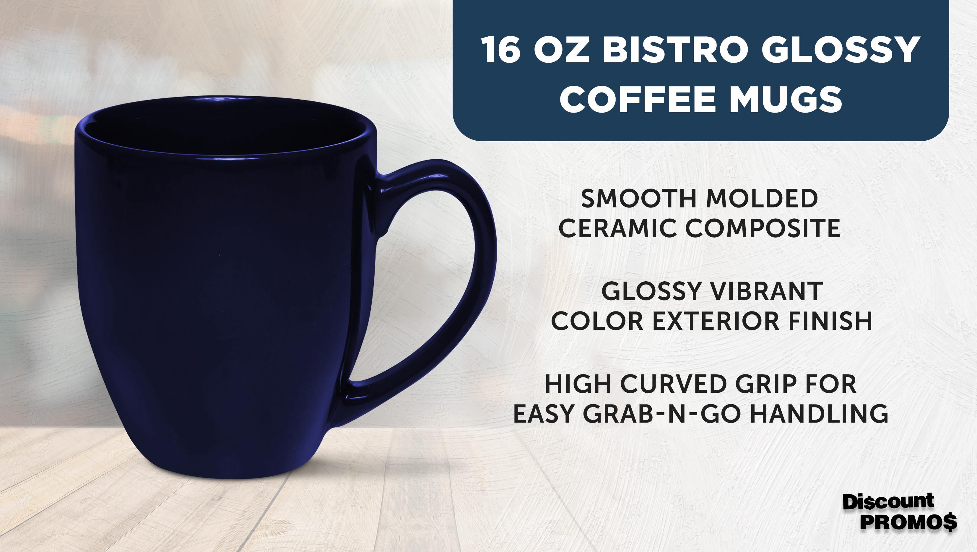 Large Coffee Cups 16 oz. Set of 10, Bulk Pack - Perfect for Tea, Espresso, Cappuccino, Hot Cocoa - Blue